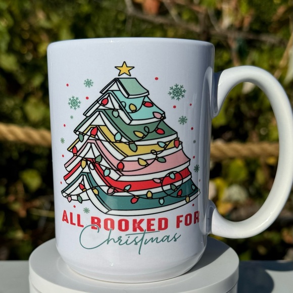 All Booked for Christmas coffee mug 15oz - Picture 1 of 4